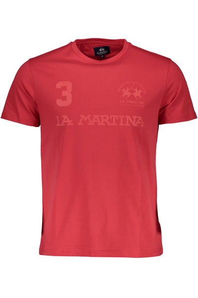 "LA MARTINA T-SHIRT MANICHE CORTE UOMO ROSSO"