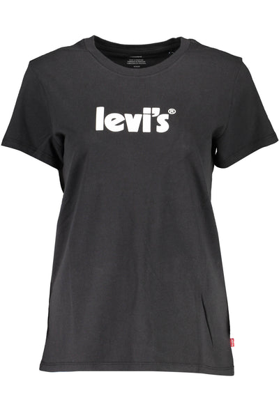"LEVI'S T-SHIRT MANICHE CORTE DONNA NERO"
