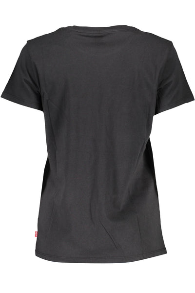 "LEVI'S T-SHIRT MANICHE CORTE DONNA NERO"