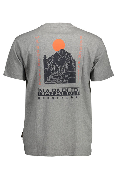 "NAPAPIJRI T-SHIRT MANICHE CORTE UOMO GRIGIO"