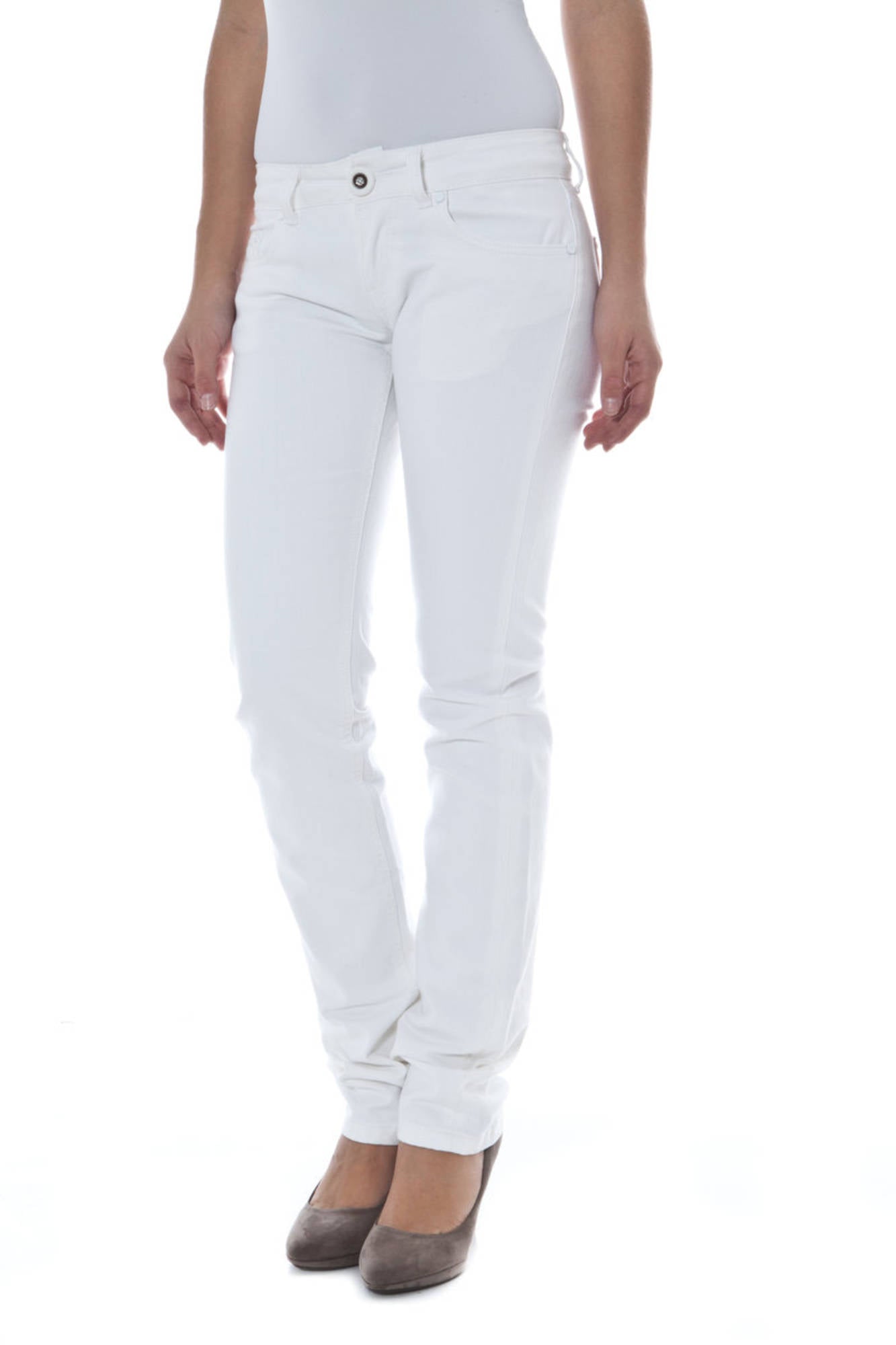 "PHARD PANTALONE DONNA BIANCO"