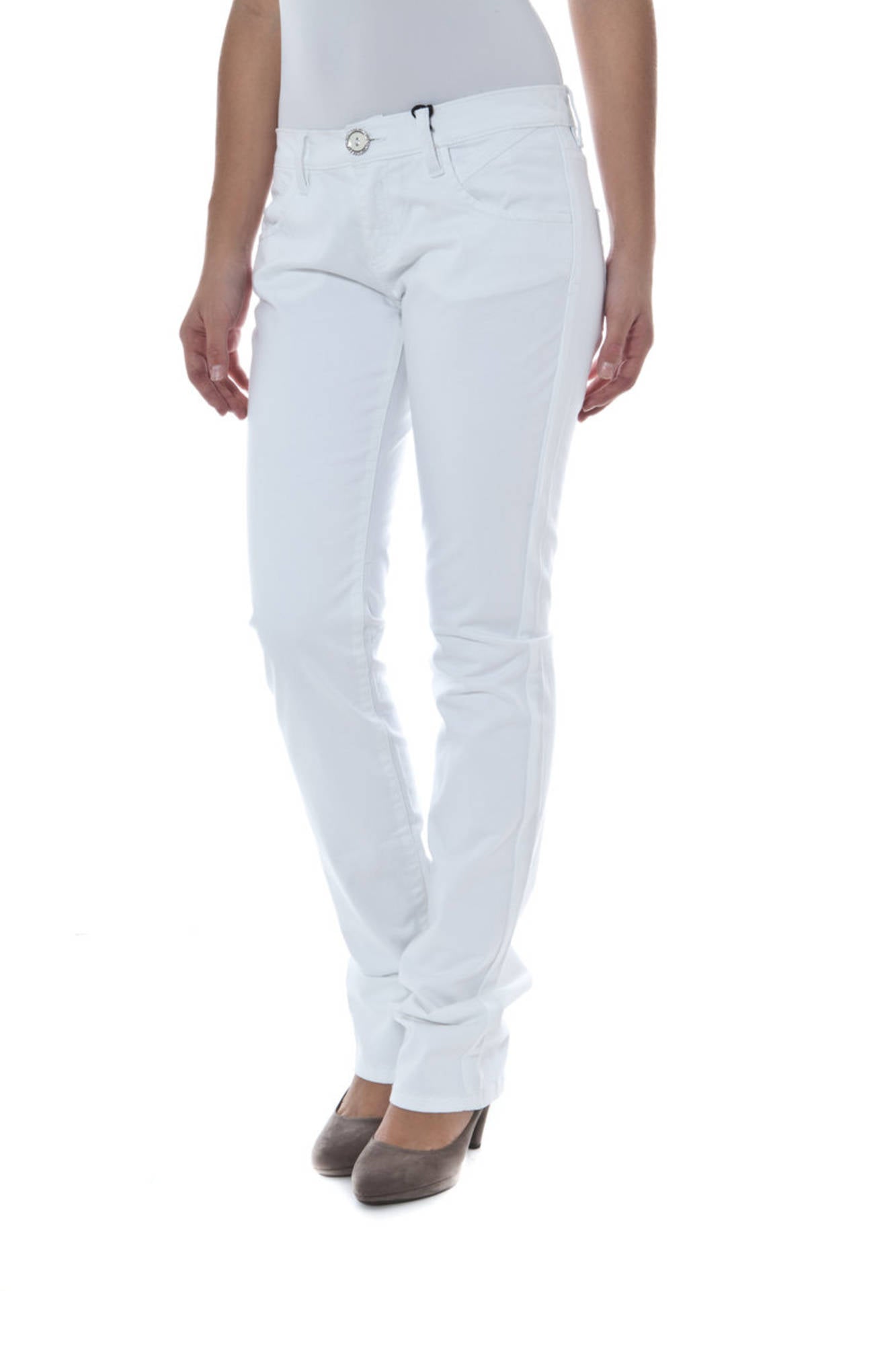 "PHARD PANTALONE DONNA BIANCO"