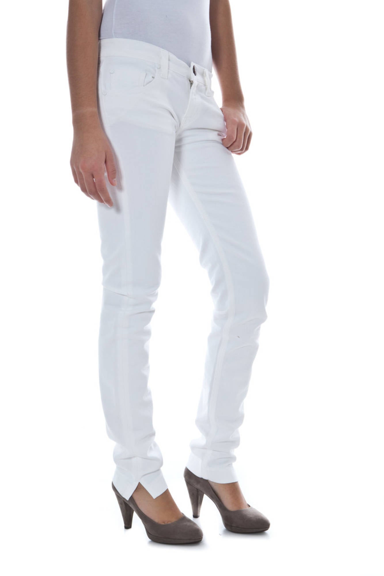 "PHARD PANTALONE DONNA BIANCO"