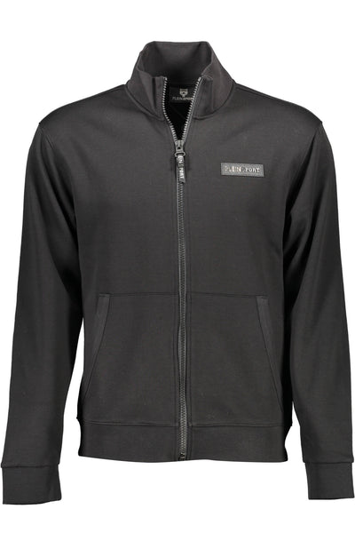 "PLEIN SPORT FELPA CON ZIP UOMO NERO"