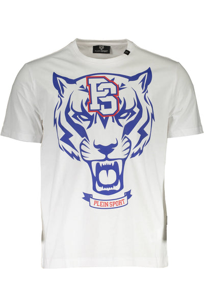 "PLEIN SPORT T-SHIRT MANICHE CORTE UOMO BIANCO"