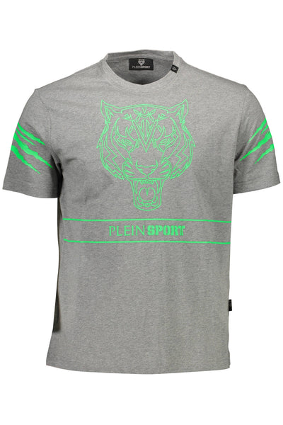 "PLEIN SPORT T-SHIRT MANICHE CORTE UOMO GRIGIO"