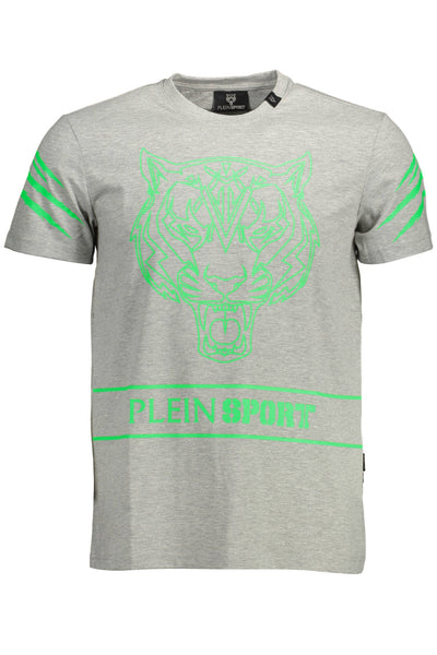 "PLEIN SPORT T-SHIRT MANICHE CORTE UOMO GRIGIO"