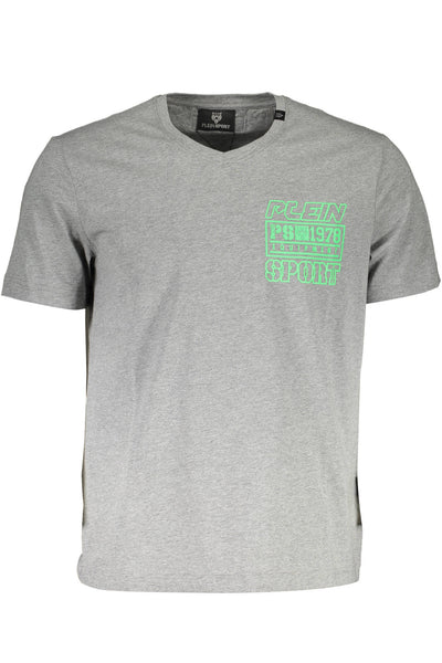 "PLEIN SPORT T-SHIRT MANICHE CORTE UOMO GRIGIO"