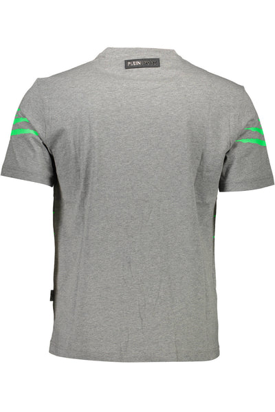 "PLEIN SPORT T-SHIRT MANICHE CORTE UOMO GRIGIO"