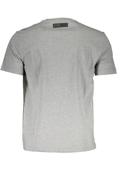 "PLEIN SPORT T-SHIRT MANICHE CORTE UOMO GRIGIO"