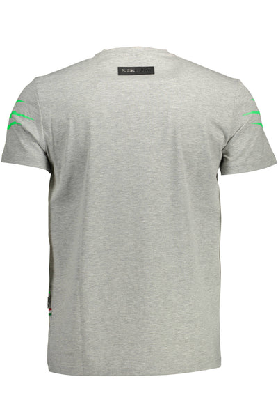 "PLEIN SPORT T-SHIRT MANICHE CORTE UOMO GRIGIO"