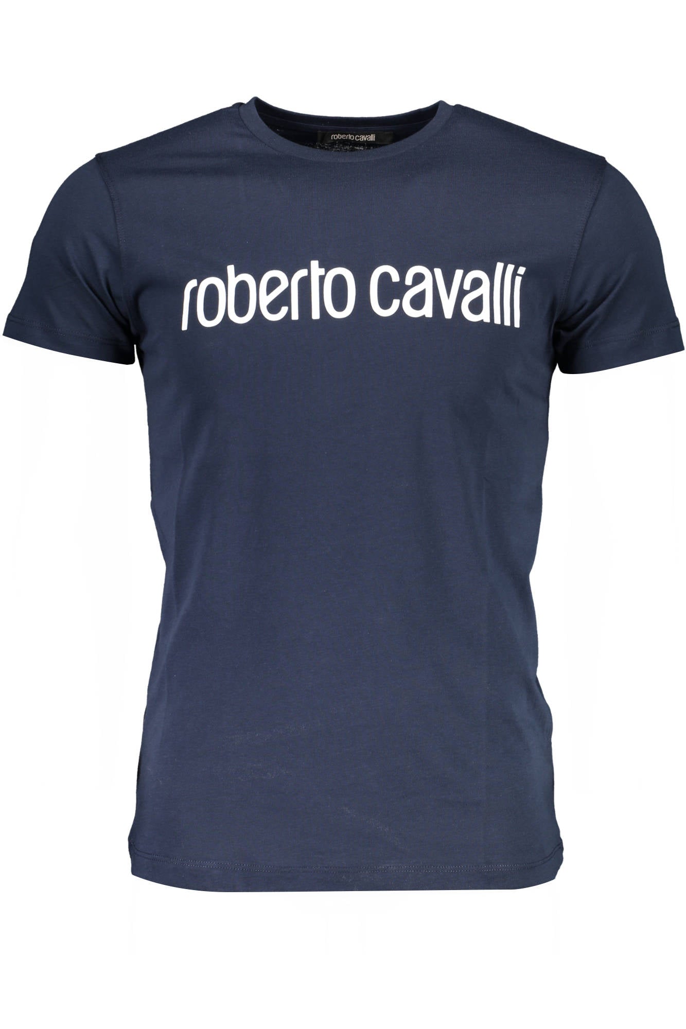 "ROBERTO CAVALLI T-SHIRT MANICHE CORTE UOMO BLU"