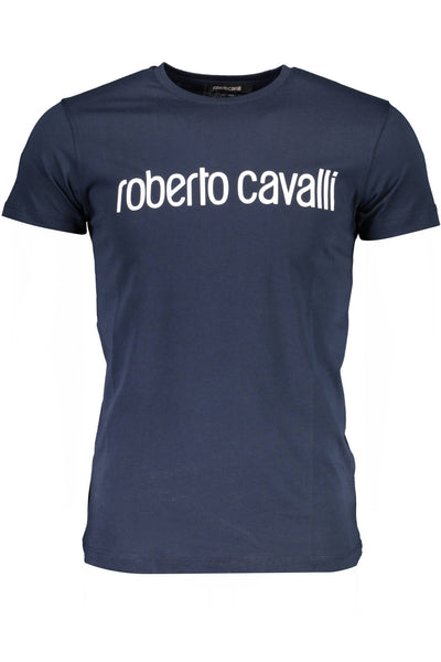 "ROBERTO CAVALLI T-SHIRT MANICHE CORTE UOMO BLU"