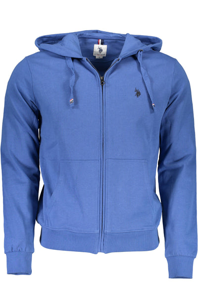 "U.S. POLO FELPA CON ZIP UOMO BLU"