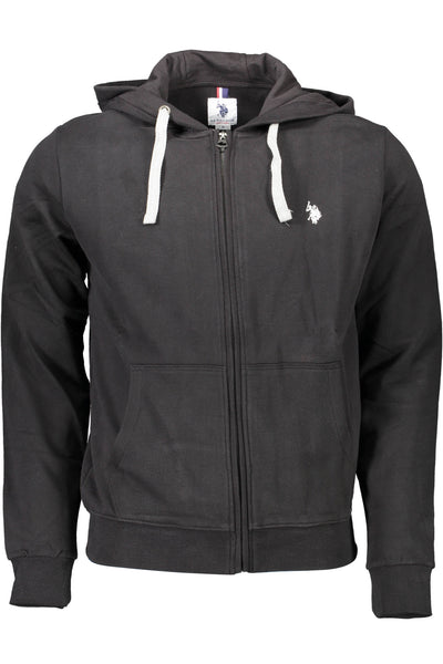 "U.S. POLO FELPA CON ZIP UOMO NERO"
