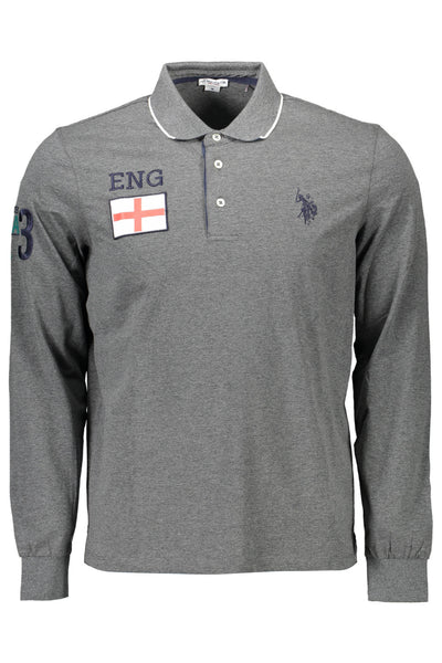 "U.S. POLO POLO MANICHE LUNGHE UOMO GRIGIO"